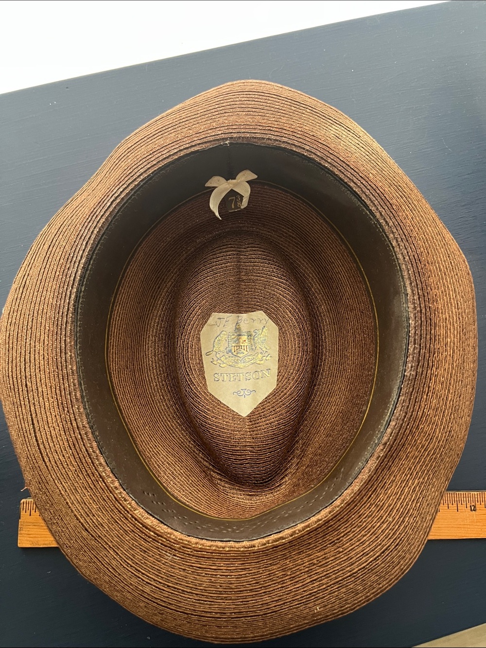 Vintage Stetson straw fedora - Picture 4 of 7